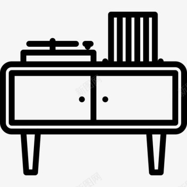 古董家具134直线型图标图标