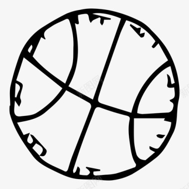 篮球手绘学校图标图标