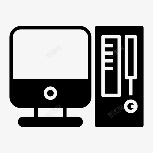 计算机台式机设备图标svg_新图网 https://ixintu.com 台式机 小工具 电子 计算机 计算机和电话半成品 设备