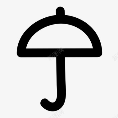 伞绘制保险图标图标
