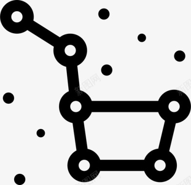 大熊座星座太空图标图标