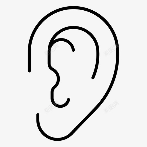 耳朵解剖学听觉图标svg_新图网 https://ixintu.com 人体 听觉 器官 声音 耳朵 解剖学