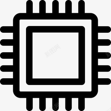 芯片电子67线性图标图标
