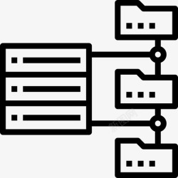 数据库开发数据库web开发49线性图标高清图片