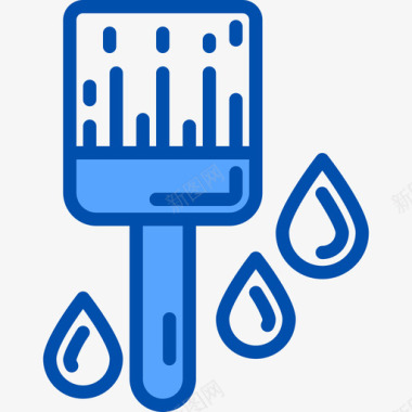 油漆刷结构103蓝色图标图标