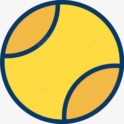 网球运动和游戏7线颜色图标svg_新图网 https://ixintu.com 游戏 网球 运动 颜色