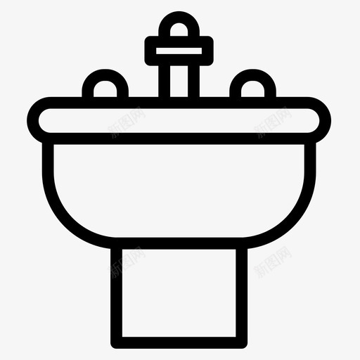 盆睡眠5线状图标svg_新图网 https://ixintu.com 睡眠 线状