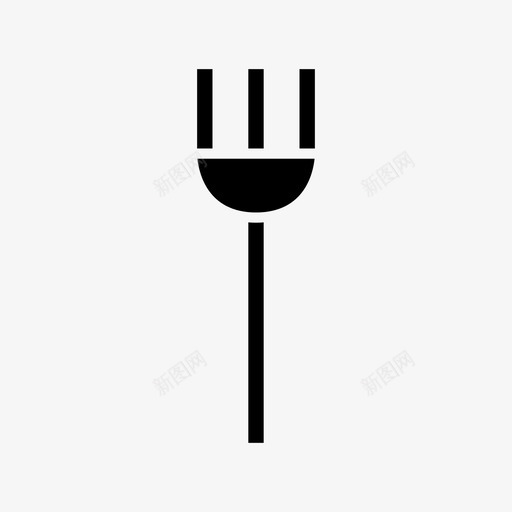 餐具餐食叉子图标svg_新图网 https://ixintu.com 公用事业 勺子 厨房 叉子 字形 餐具 餐食