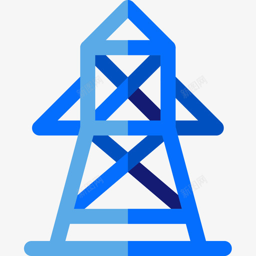 电塔核能3扁平图标svg_新图网 https://ixintu.com 扁平 核能 电塔