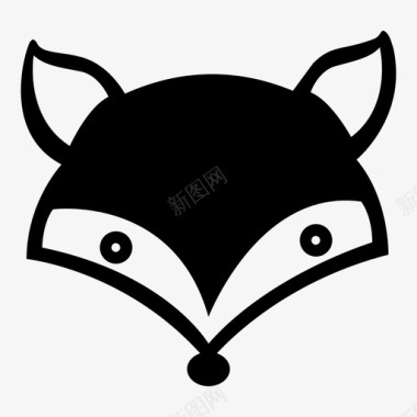 狐狸动物狐狸脸图标图标