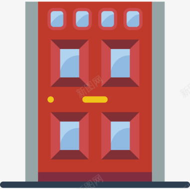 门建筑门2平面图标图标
