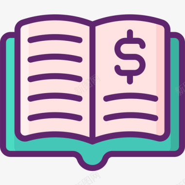 金融书籍投资6线颜色图标图标