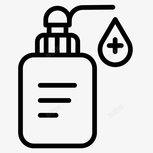 液体肥皂卫生15线性图标svg_新图网 https://ixintu.com 卫生 液体 线性 肥皂