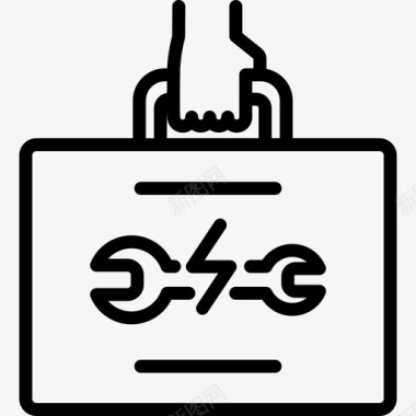 电动汽车维护支持电动汽车维修图标图标