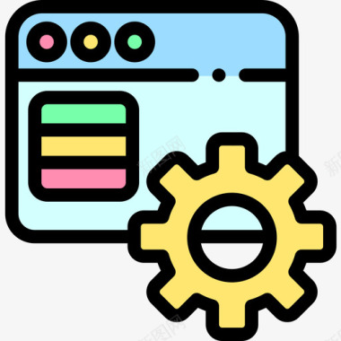 设置数据库和服务器11线性颜色图标图标