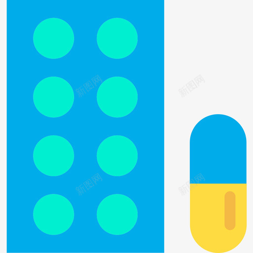 药丸医用132扁平图标svg_新图网 https://ixintu.com 医用 扁平 药丸