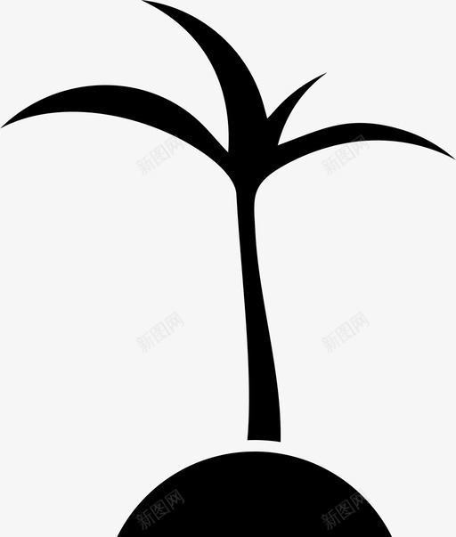 棕榈树香蕉叶子图标svg_新图网 https://ixintu.com 叶子 棕榈树 香蕉