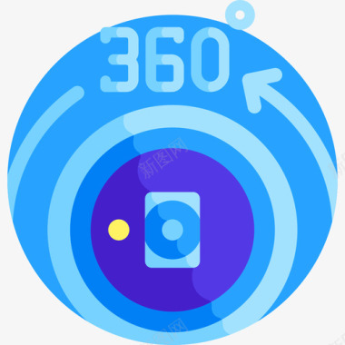 360度虚拟现实63平面图标图标