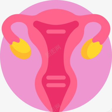 子宫产妇14扁平图标图标