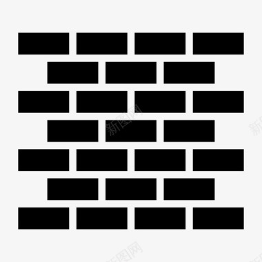 砖墙砖块建筑图标图标