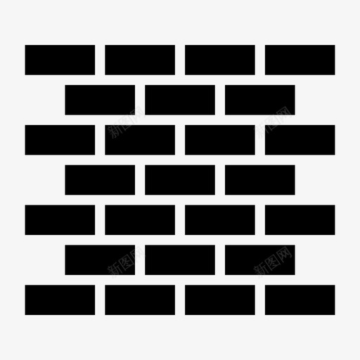 砖墙砖块建筑图标svg_新图网 https://ixintu.com 建筑 建筑雕文 砖块 砖墙