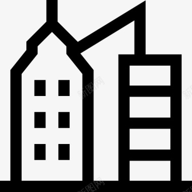 Skycroper城市40直系图标图标