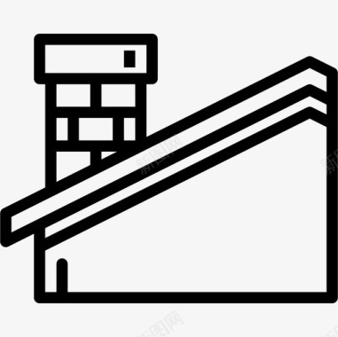烟囱圣诞137直线型图标图标