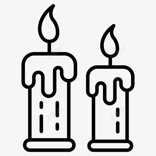 蜡烛生日蜡烛燃烧的蜡烛图标svg_新图网 https://ixintu.com 彩色纸屑线图标 火焰 照明 燃烧的蜡烛 生日蜡烛 蜡烛