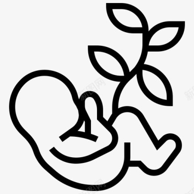 胚胎婴儿胎儿图标图标
