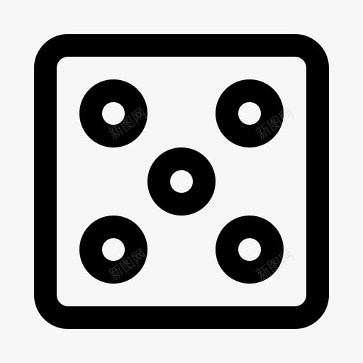 骰子五游戏图标svg_新图网 https://ixintu.com 五 游戏 运动 运动路线v2 骰子