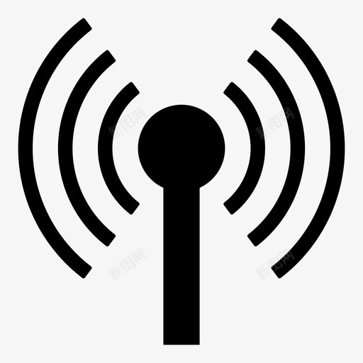 无线广播互联网图标svg_新图网 https://ixintu.com gly heavy ui wifi 互联网 传输 信号 广播 无线