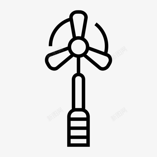 涡轮机电力能源图标svg_新图网 https://ixintu.com 发电机 技术 涡轮机 电力 能源 风能