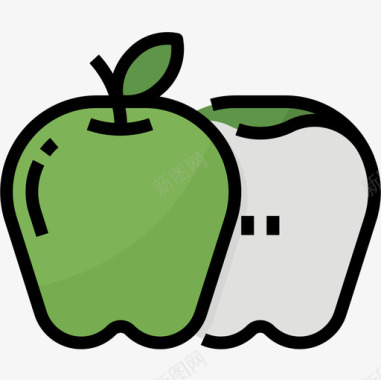 苹果健康食品31原色图标图标