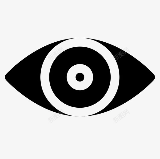 眼睛图形90填充图标svg_新图网 https://ixintu.com 图形设计90 填充 眼睛