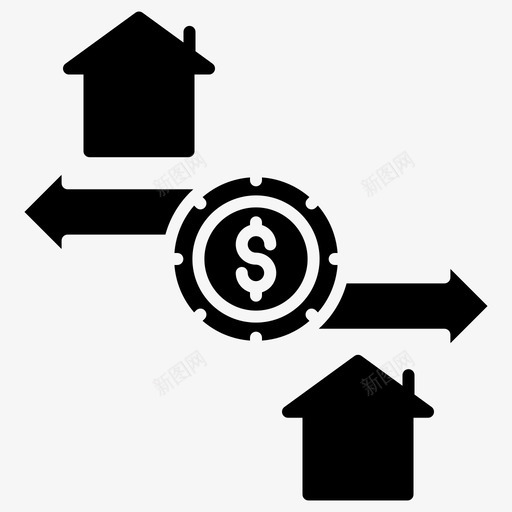 选择房子房产图标svg_新图网 https://ixintu.com 房产 房子 选择