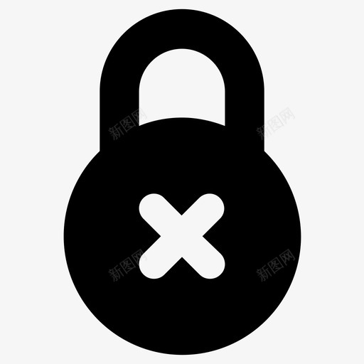 不安全没有安全没有锁图标svg_新图网 https://ixintu.com 不安全 安全 挂锁 没有