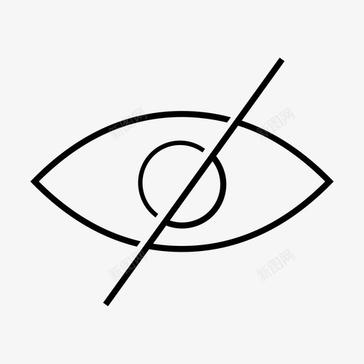 失明隐形无图标svg_新图网 https://ixintu.com 关闭 失明 视力 隐形 验光