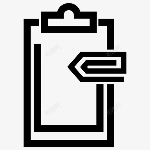回形针附件文件图标svg_新图网 https://ixintu.com 回形针 学校 文件 附件