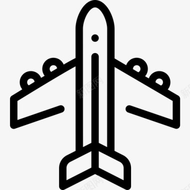飞机旅行215直线图标图标