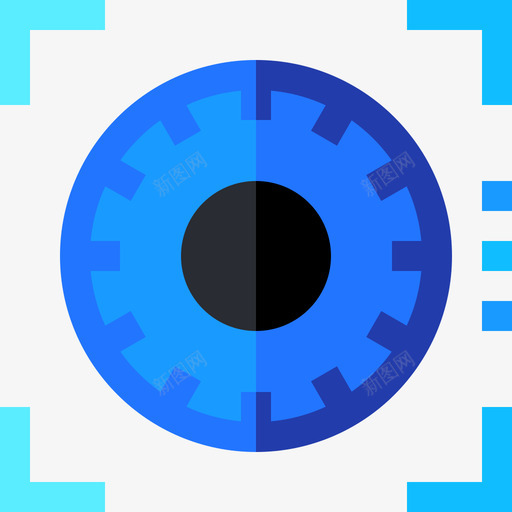 眼睛扫描安全84平的图标svg_新图网 https://ixintu.com 安全84 平的 眼睛扫描