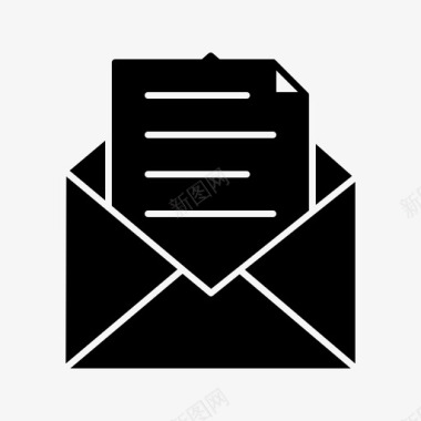 信件文档电子邮件图标图标
