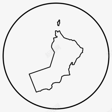 阿曼地图阿拉伯中东图标图标