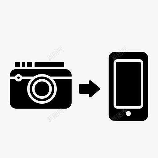 发送照相机智能手机图标svg_新图网 https://ixintu.com 传送 发送 图片 手机 摄影 智能 照相机