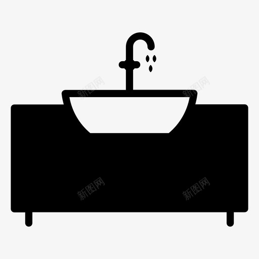 洗涤槽家具家用图标svg_新图网 https://ixintu.com 室内 家具 家用 洗涤 洗涤槽
