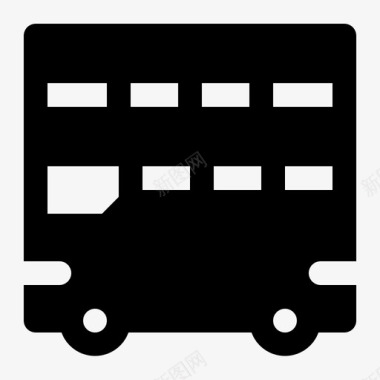 双层巴士运输图标图标