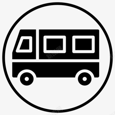 巴士小型巴士运输工具图标图标