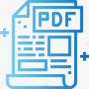 Pdf文件和文档46渐变图标图标