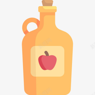 苹果酒感恩节46平淡图标图标