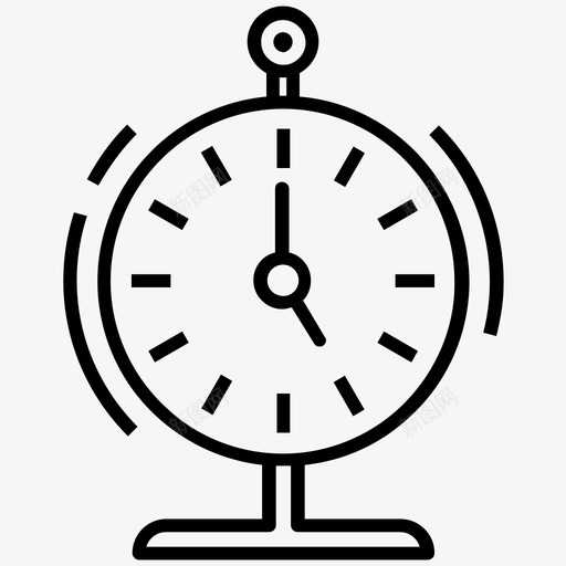 时钟闹钟模拟时钟图标svg_新图网 https://ixintu.com 时钟 模拟时钟 计时器 购物线矢量图标集 闹钟