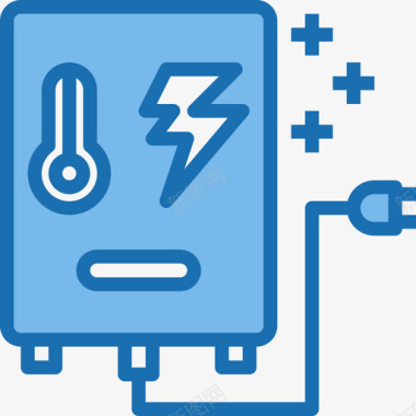 热水器电3蓝色图标图标